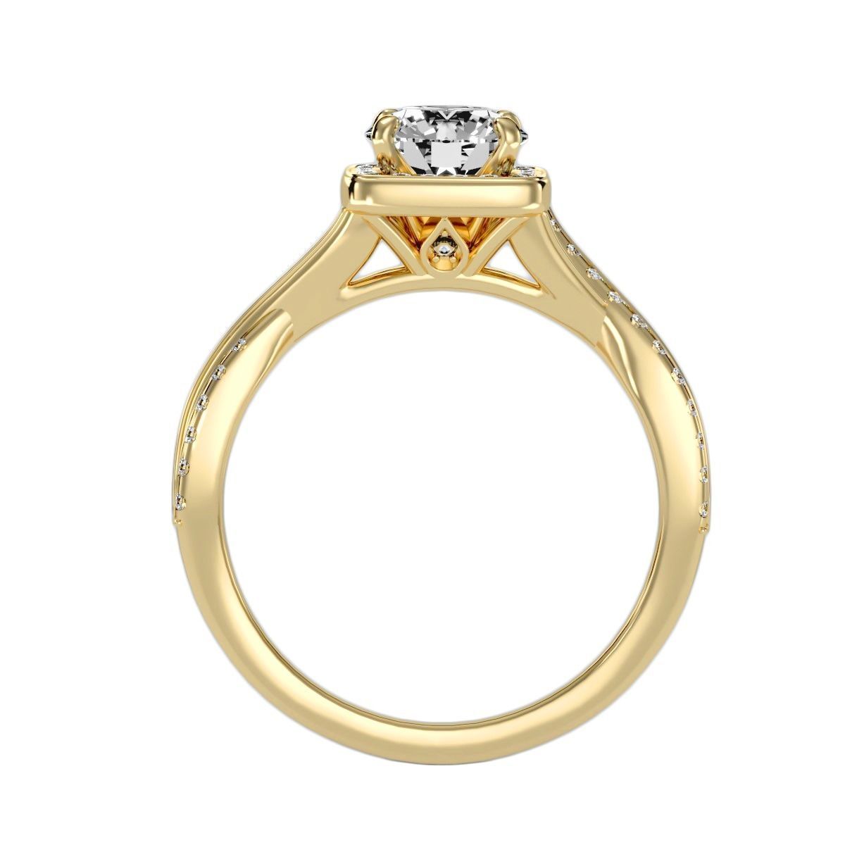 solitaire wedding engagement women ring 3dm render detail  3D print model_8
