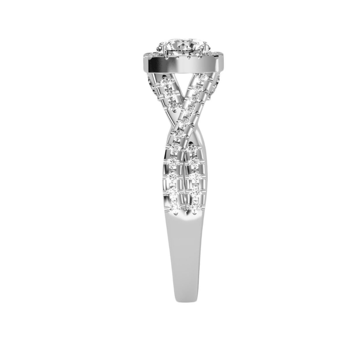 solitaire wedding engagement women ring 3dm render detail  3D print model_6