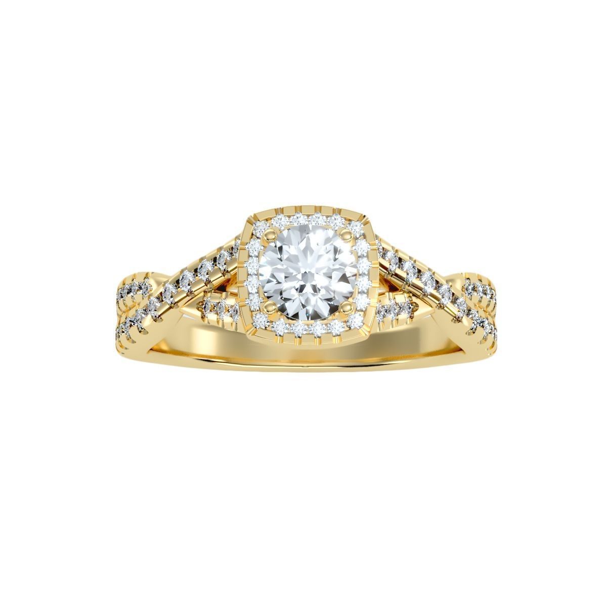 solitaire wedding engagement women ring 3dm render detail  3D print model_11