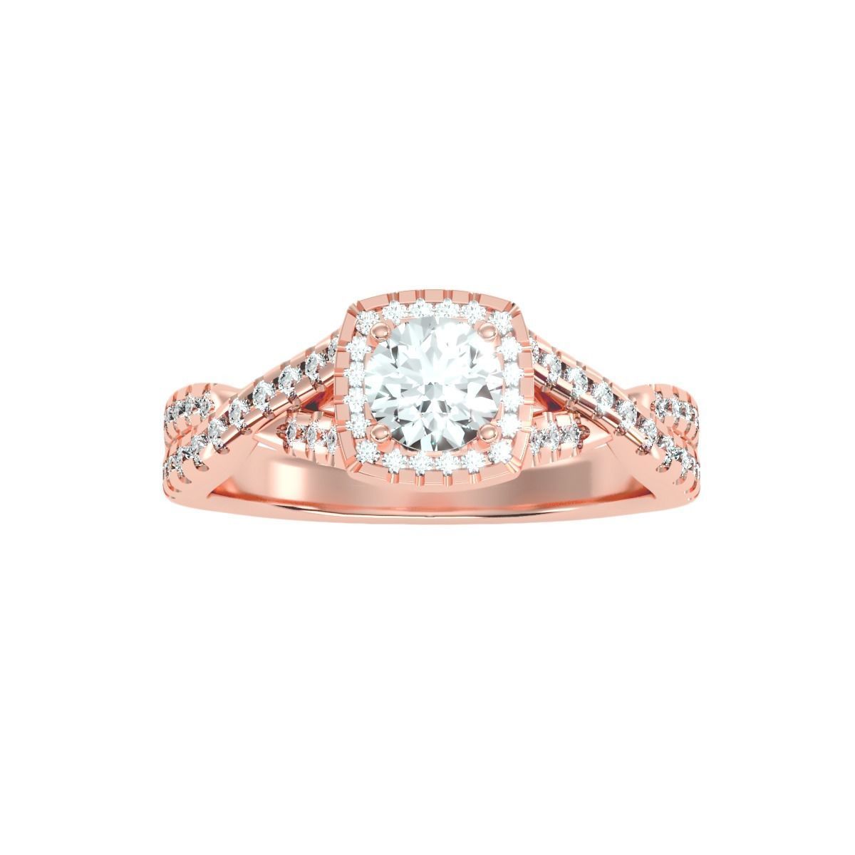 solitaire wedding engagement women ring 3dm render detail  3D print model_3
