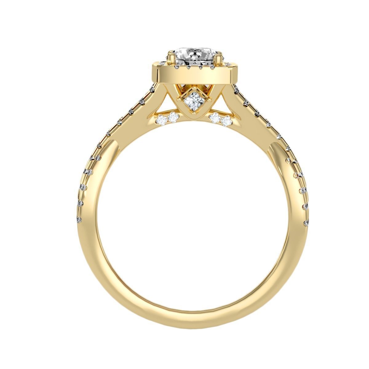 solitaire wedding engagement women ring 3dm render detail  3D print model_8