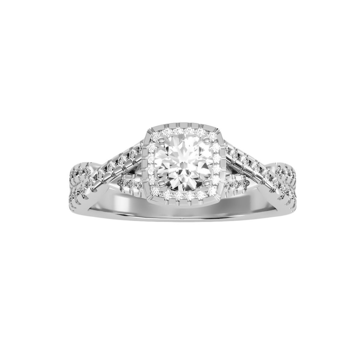 solitaire wedding engagement women ring 3dm render detail  3D print model_7