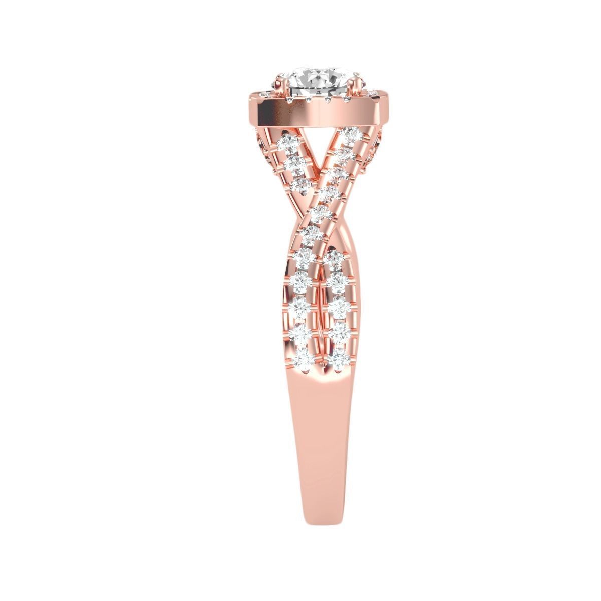 solitaire wedding engagement women ring 3dm render detail  3D print model_2