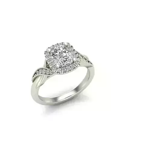 Cushion Shape unique engagement ring
