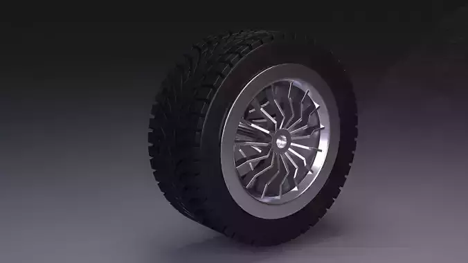 Car Tyre 3d model Low-poly 3D model