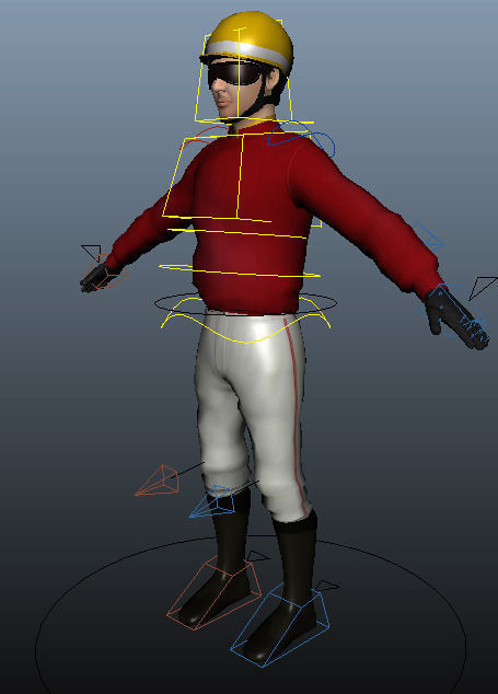 Jockey Rigged Low-poly 3D model_3