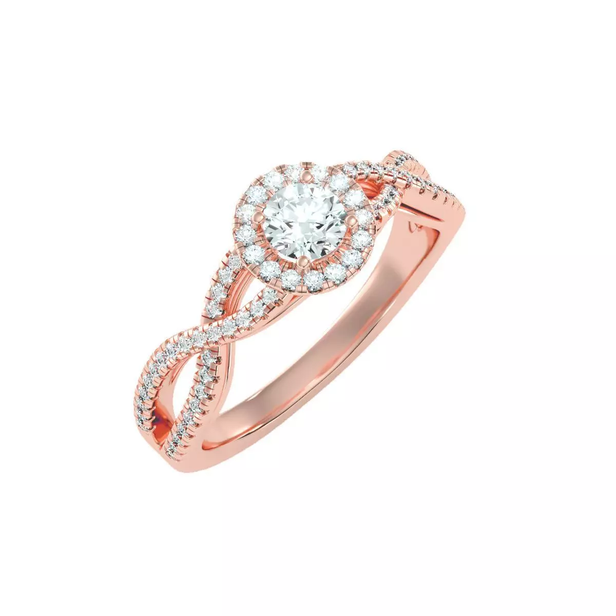 solitaire wedding engagement women ring 3dm render detail 3D print model_0