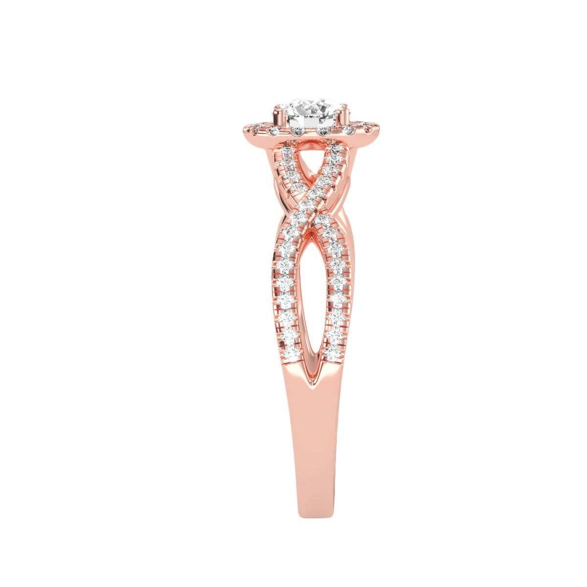 solitaire wedding engagement women ring 3dm render detail 3D print model_2