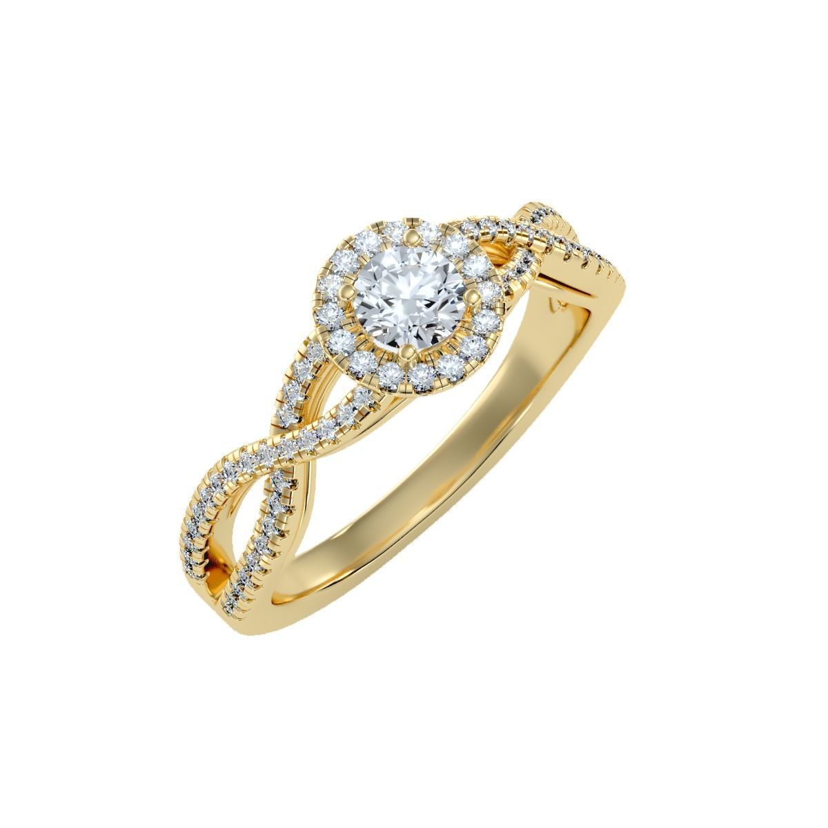 solitaire wedding engagement women ring 3dm render detail 3D print model_9