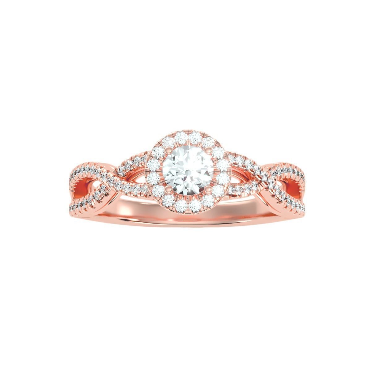 solitaire wedding engagement women ring 3dm render detail 3D print model_3
