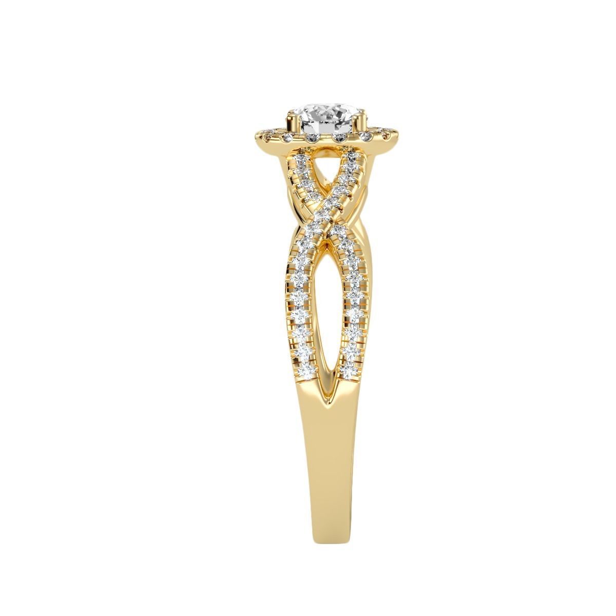solitaire wedding engagement women ring 3dm render detail 3D print model_10