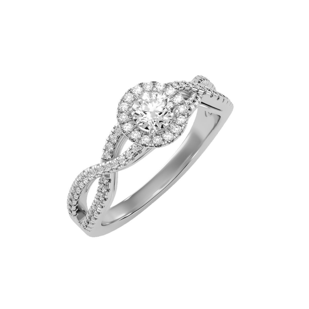 solitaire wedding engagement women ring 3dm render detail 3D print model_5