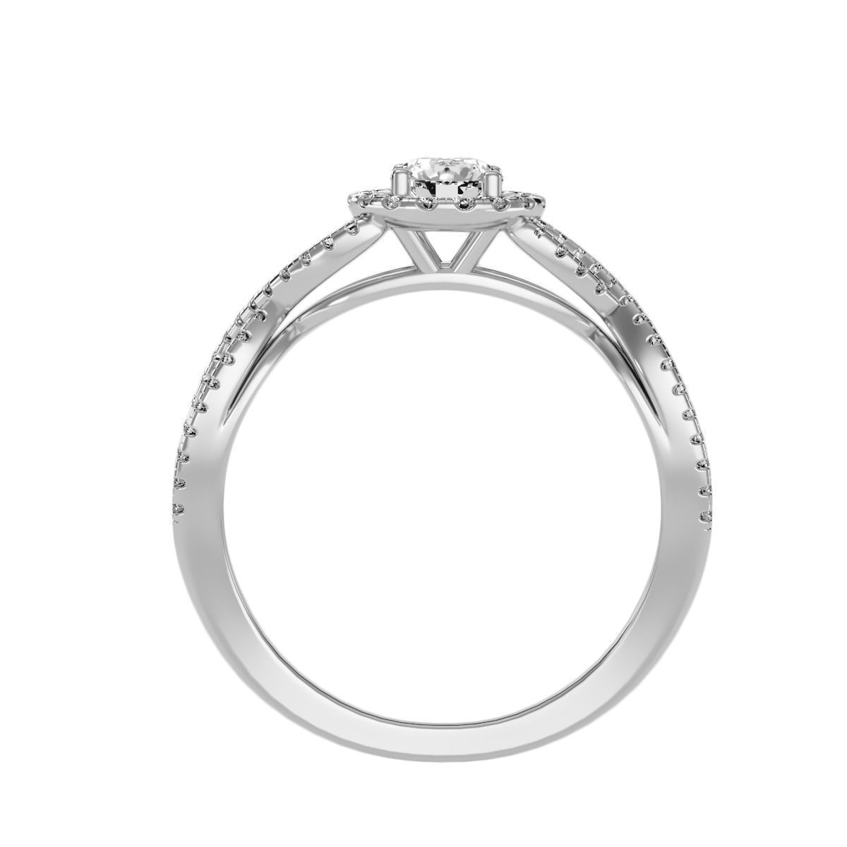 solitaire wedding engagement women ring 3dm render detail 3D print model_4