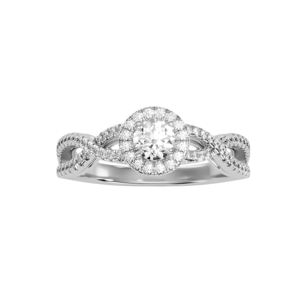solitaire wedding engagement women ring 3dm render detail 3D print model_7