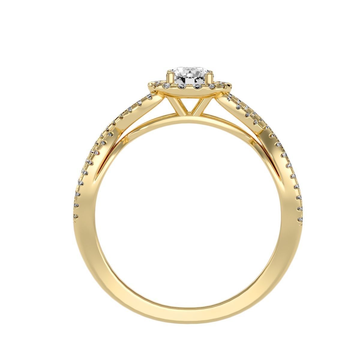 solitaire wedding engagement women ring 3dm render detail 3D print model_8