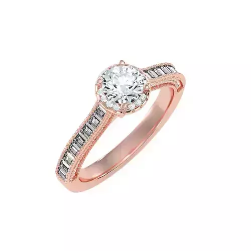 solitaire wedding engagement women ring 3dm render detail