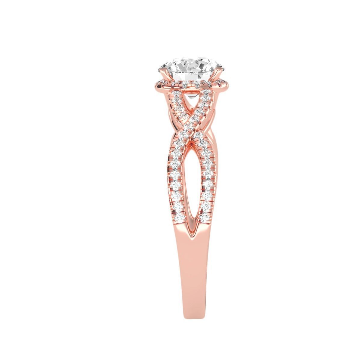solitaire wedding engagement women ring 3dm render detail 3D print model_2