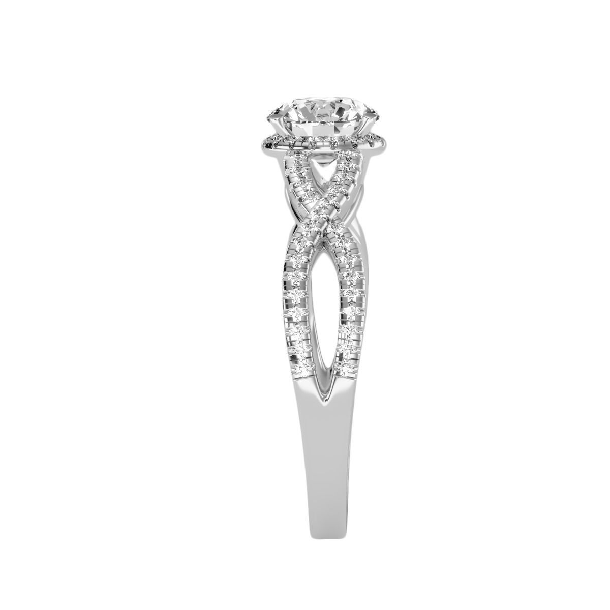 solitaire wedding engagement women ring 3dm render detail 3D print model_6