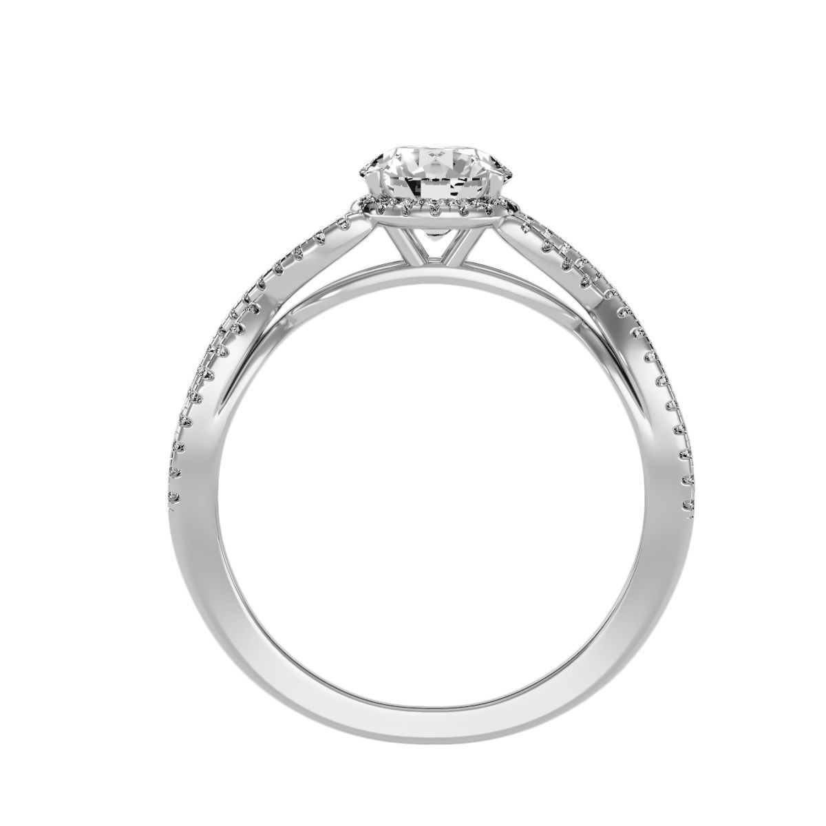 solitaire wedding engagement women ring 3dm render detail 3D print model_4