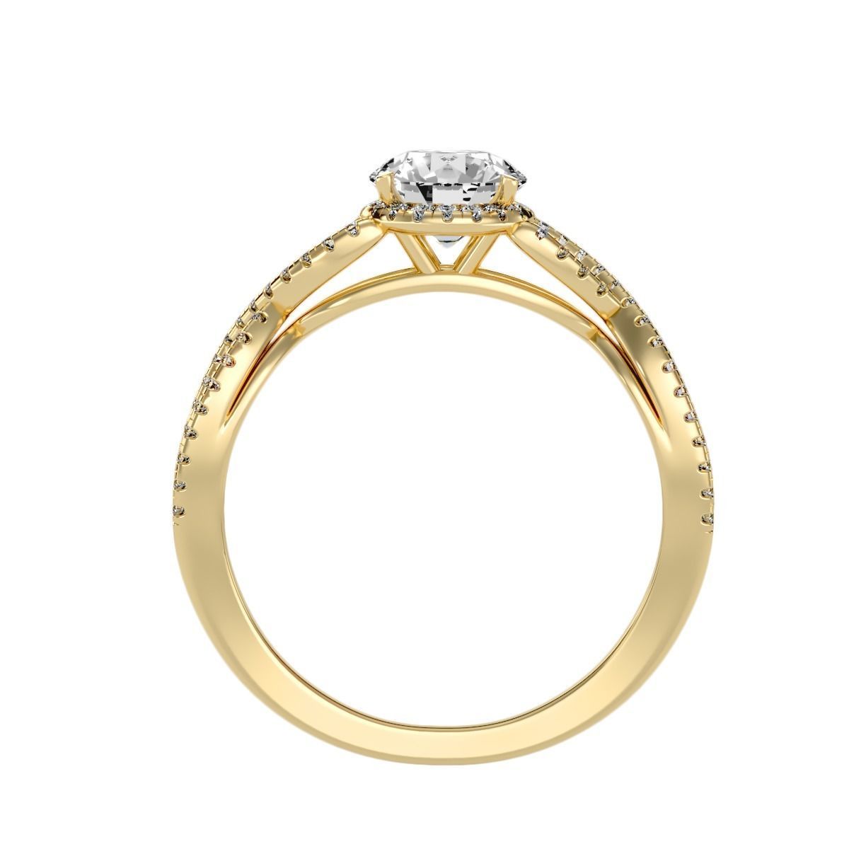 solitaire wedding engagement women ring 3dm render detail 3D print model_8