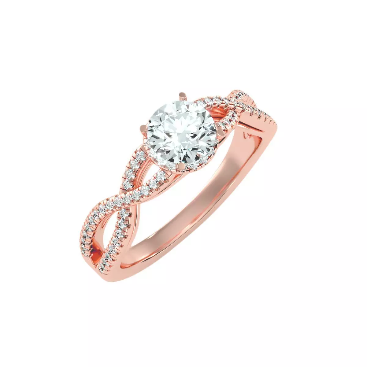 solitaire wedding engagement women ring 3dm render detail 3D print model_0