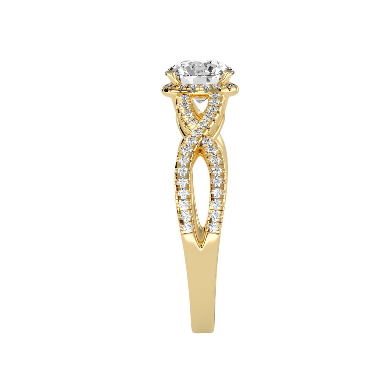 solitaire wedding engagement women ring 3dm render detail 3D print model_10