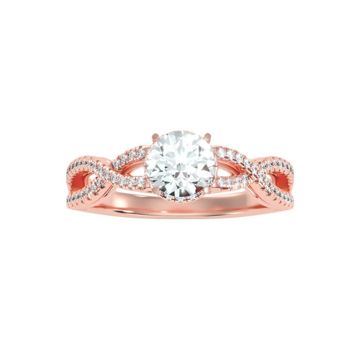 solitaire wedding engagement women ring 3dm render detail 3D print model_3