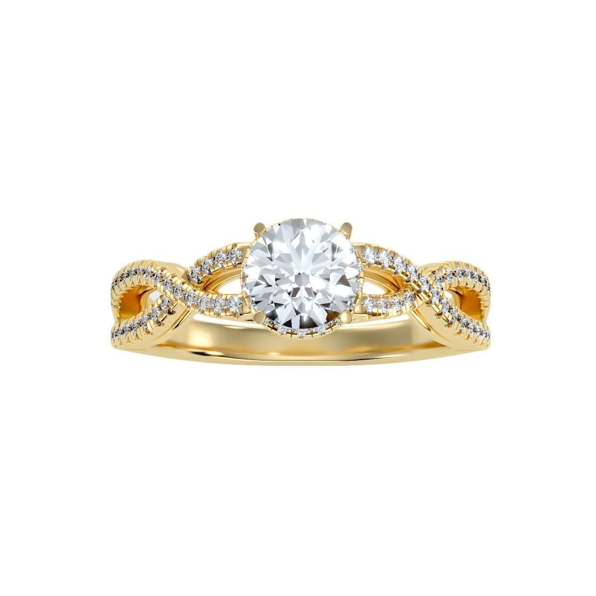 solitaire wedding engagement women ring 3dm render detail 3D print model_11