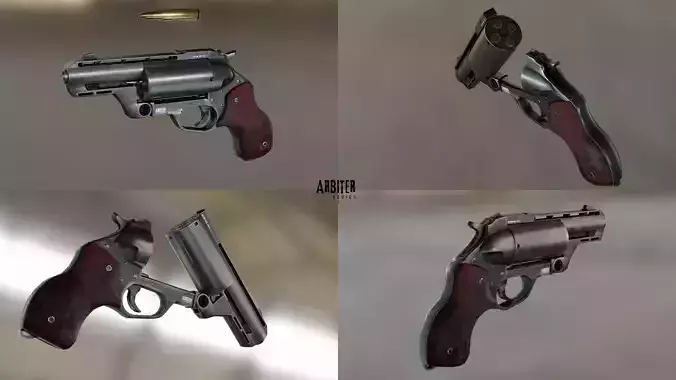 Arbiter 556 Revolver Low-poly 3D model