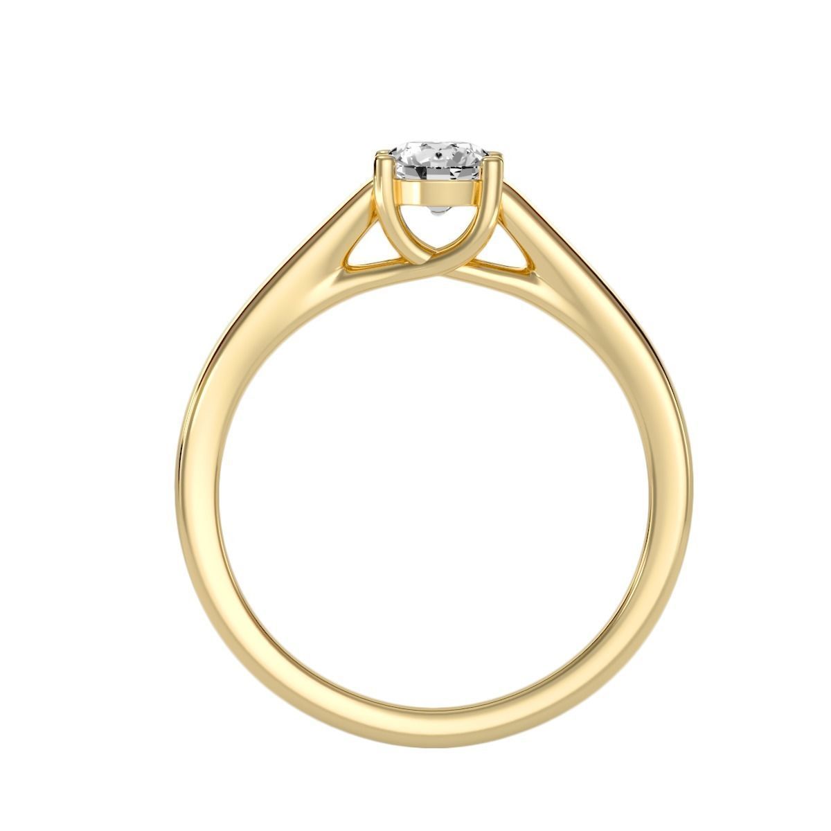 solitaire wedding engagement women ring 3dm render detail 3D print model_8