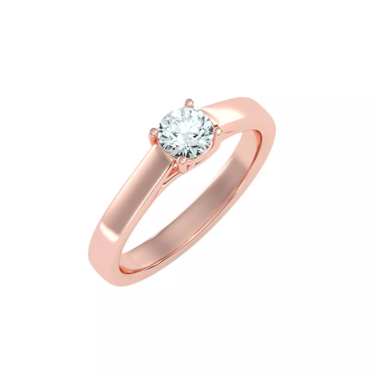 solitaire wedding engagement women ring 3dm render detail 3D print model_0
