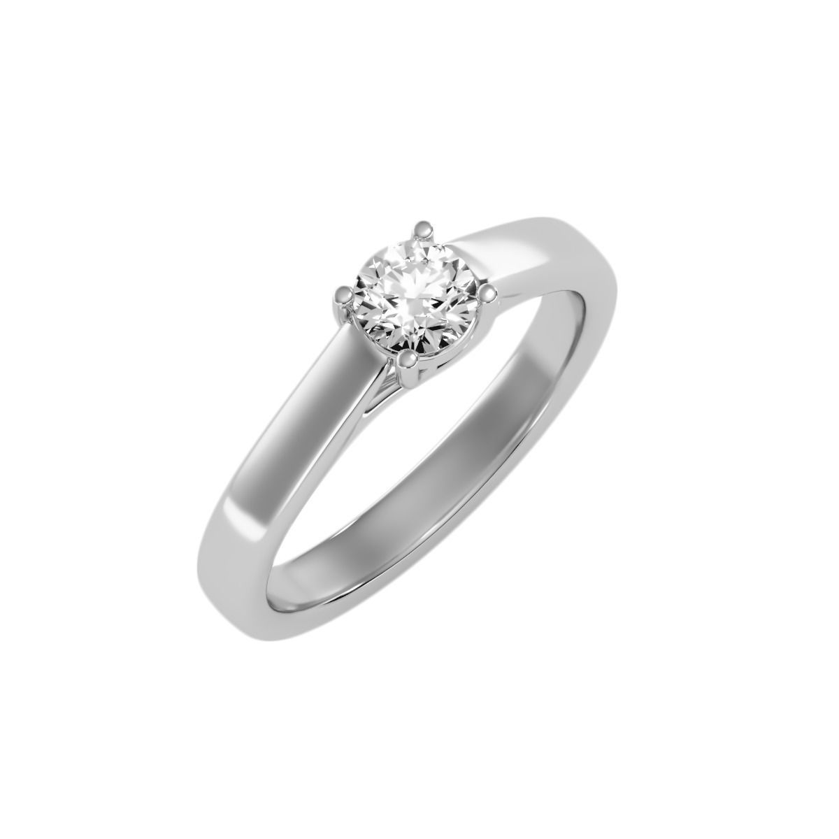 solitaire wedding engagement women ring 3dm render detail 3D print model_5