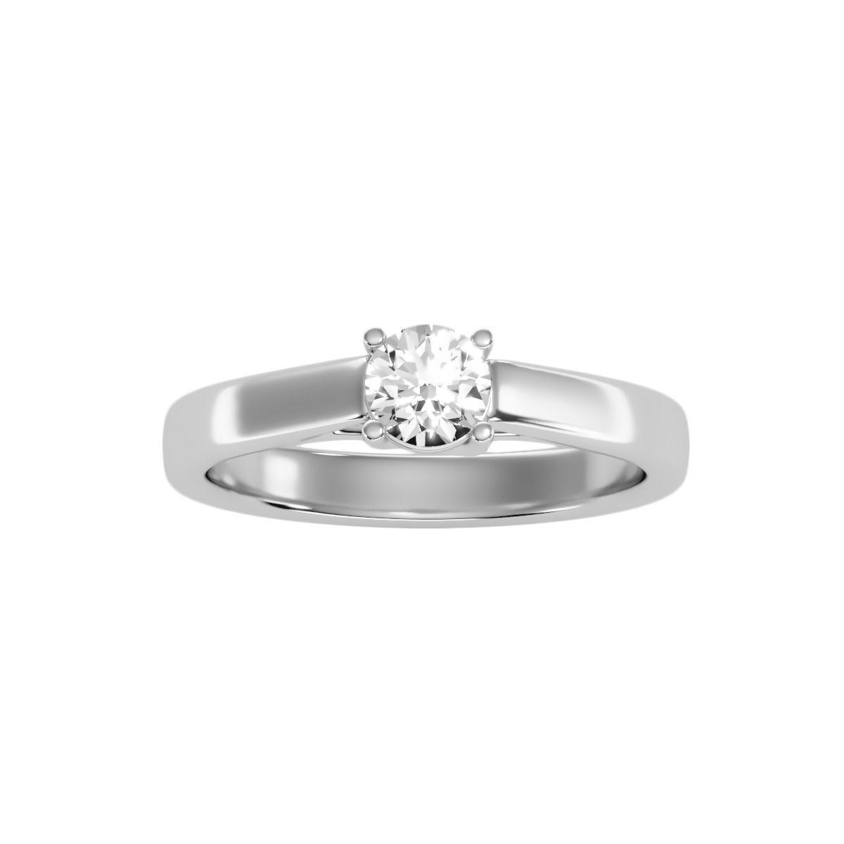 solitaire wedding engagement women ring 3dm render detail 3D print model_7