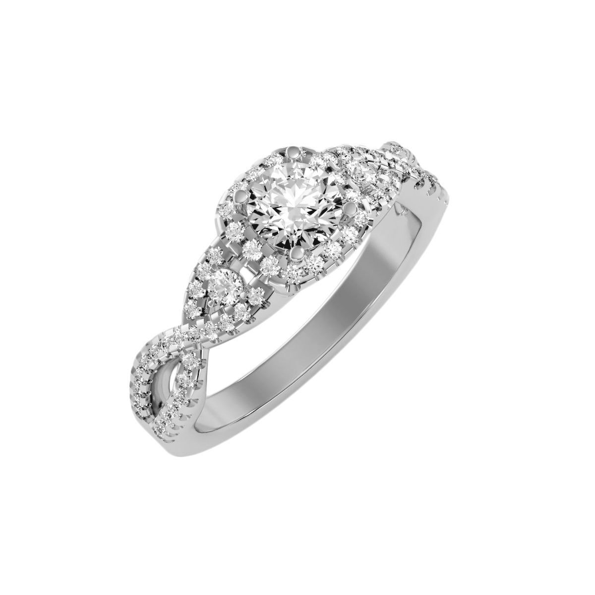 solitaire wedding engagement women ring 3dm render detail 3D print model_5
