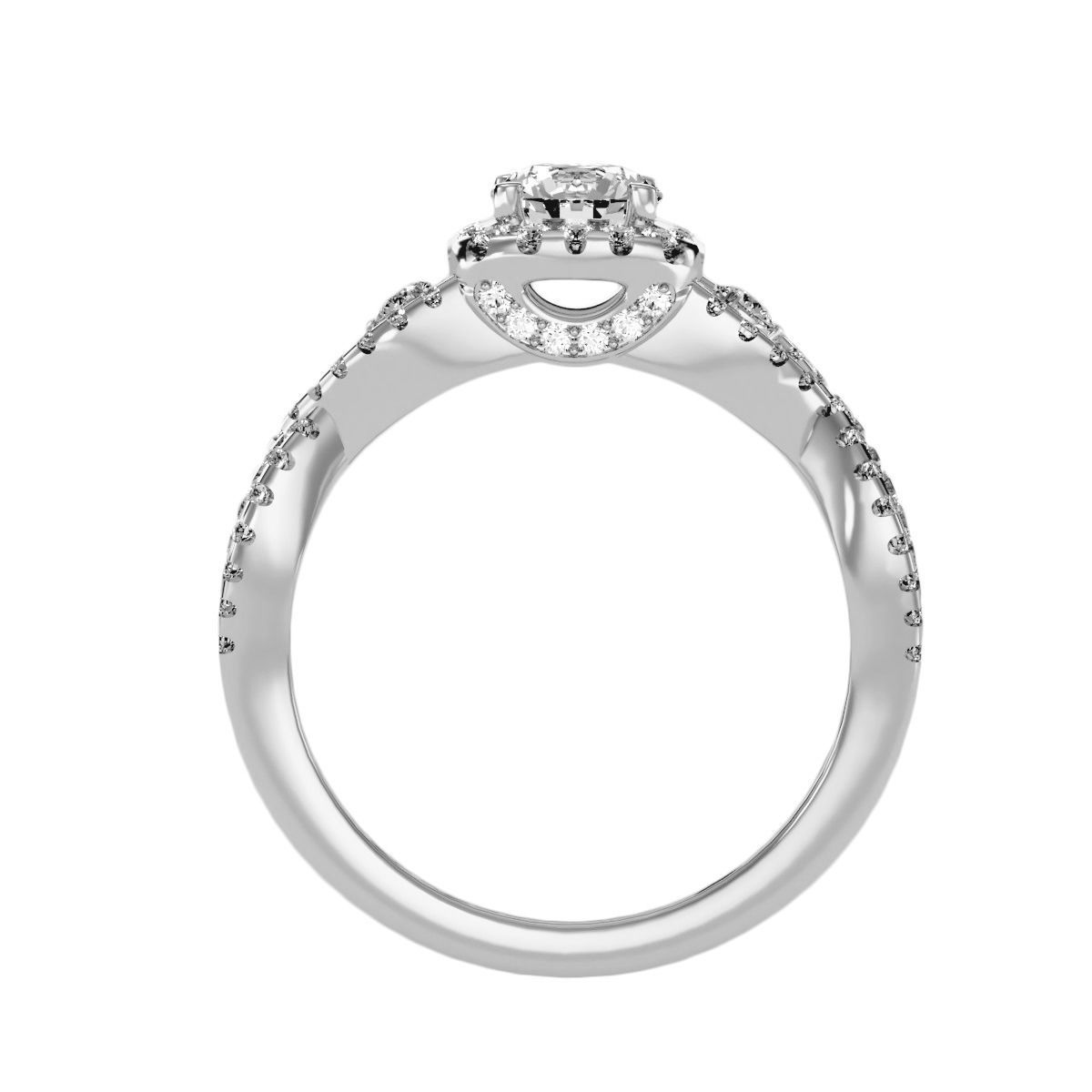 solitaire wedding engagement women ring 3dm render detail 3D print model_4