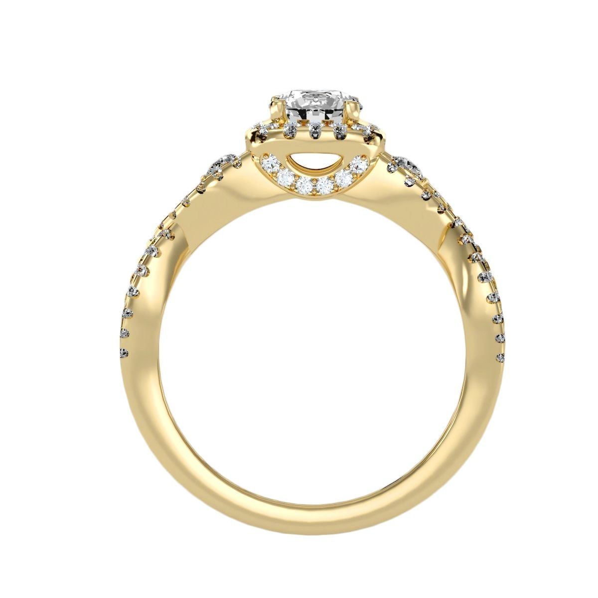 solitaire wedding engagement women ring 3dm render detail 3D print model_8