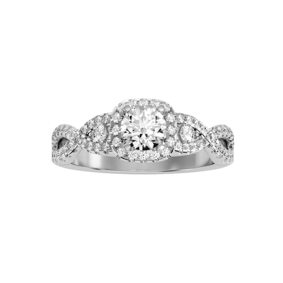 solitaire wedding engagement women ring 3dm render detail 3D print model_7