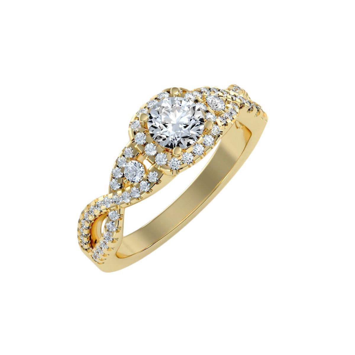 solitaire wedding engagement women ring 3dm render detail 3D print model_9