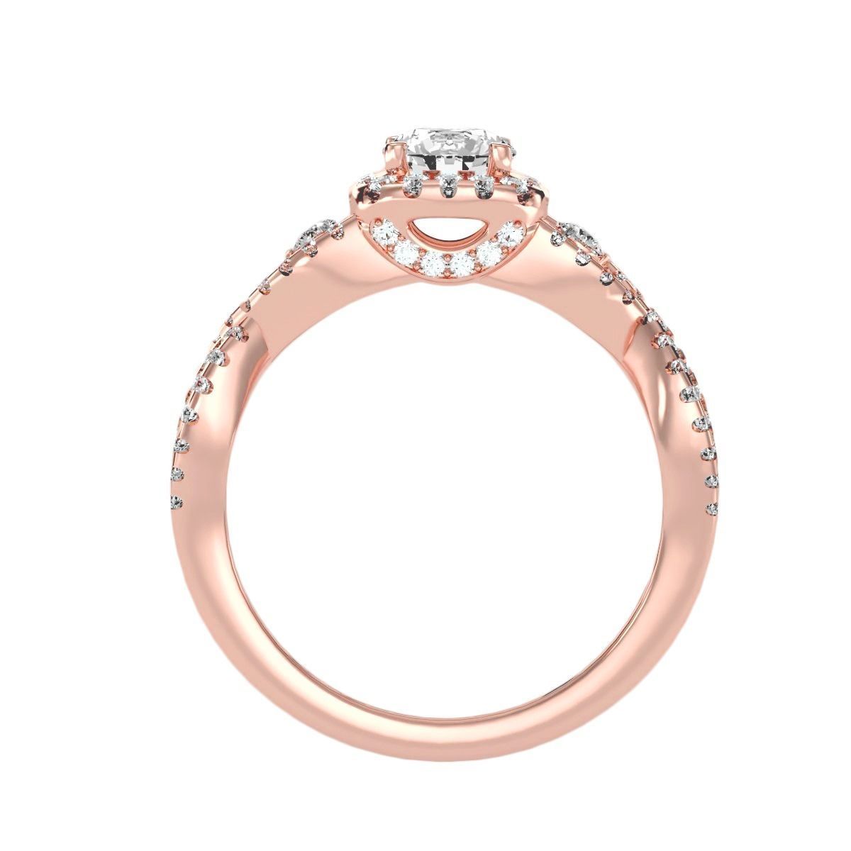 solitaire wedding engagement women ring 3dm render detail 3D print model_1