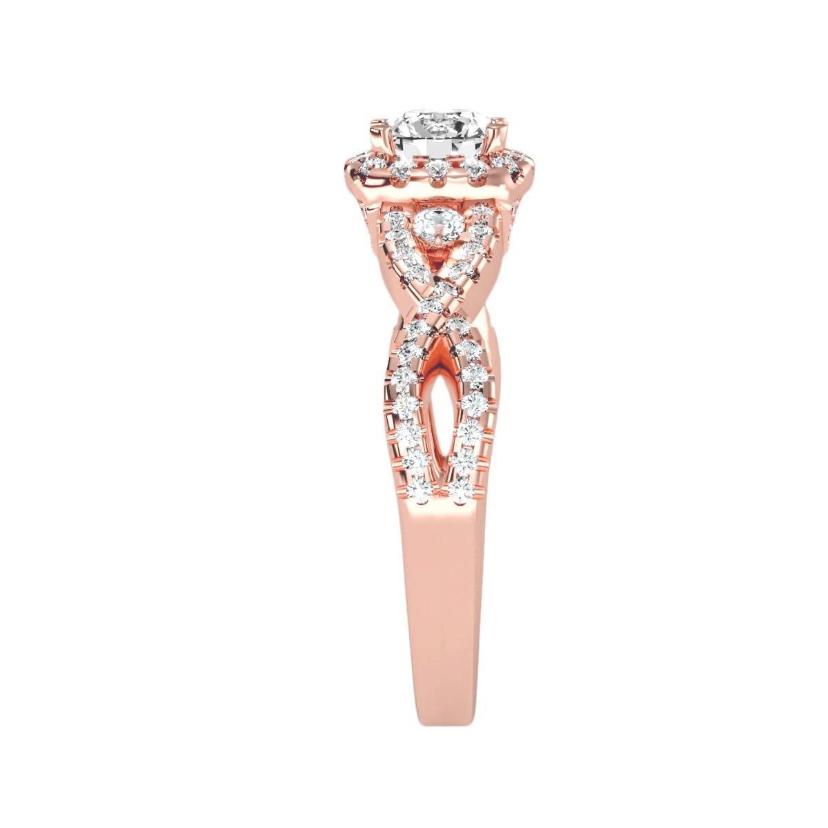 solitaire wedding engagement women ring 3dm render detail 3D print model_2