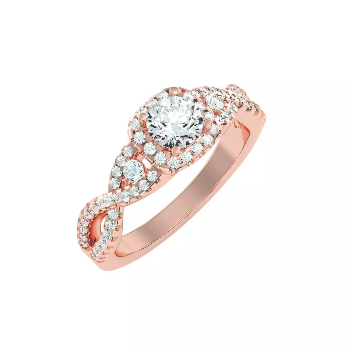 solitaire wedding engagement women ring 3dm render detail 3D print model_0