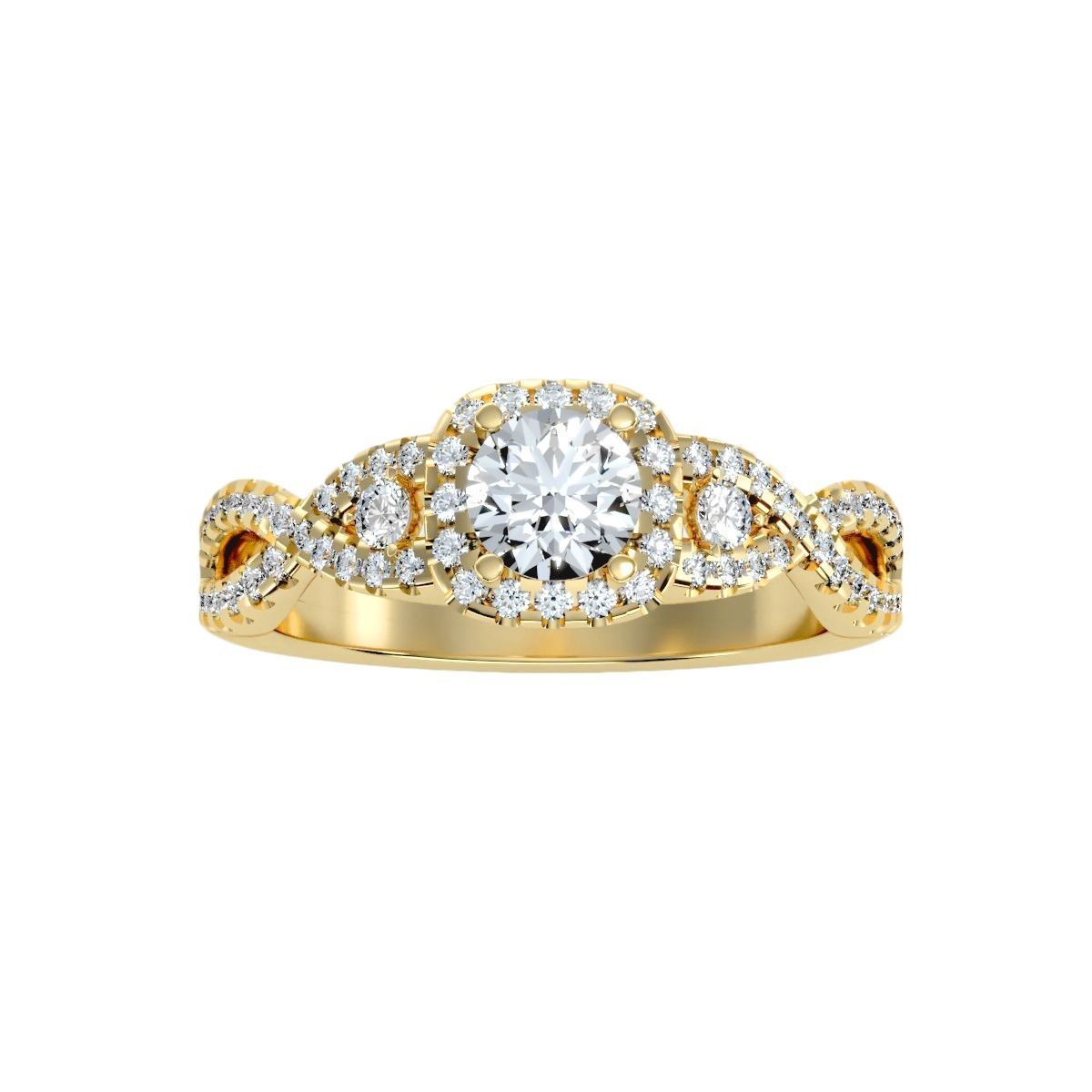 solitaire wedding engagement women ring 3dm render detail 3D print model_11