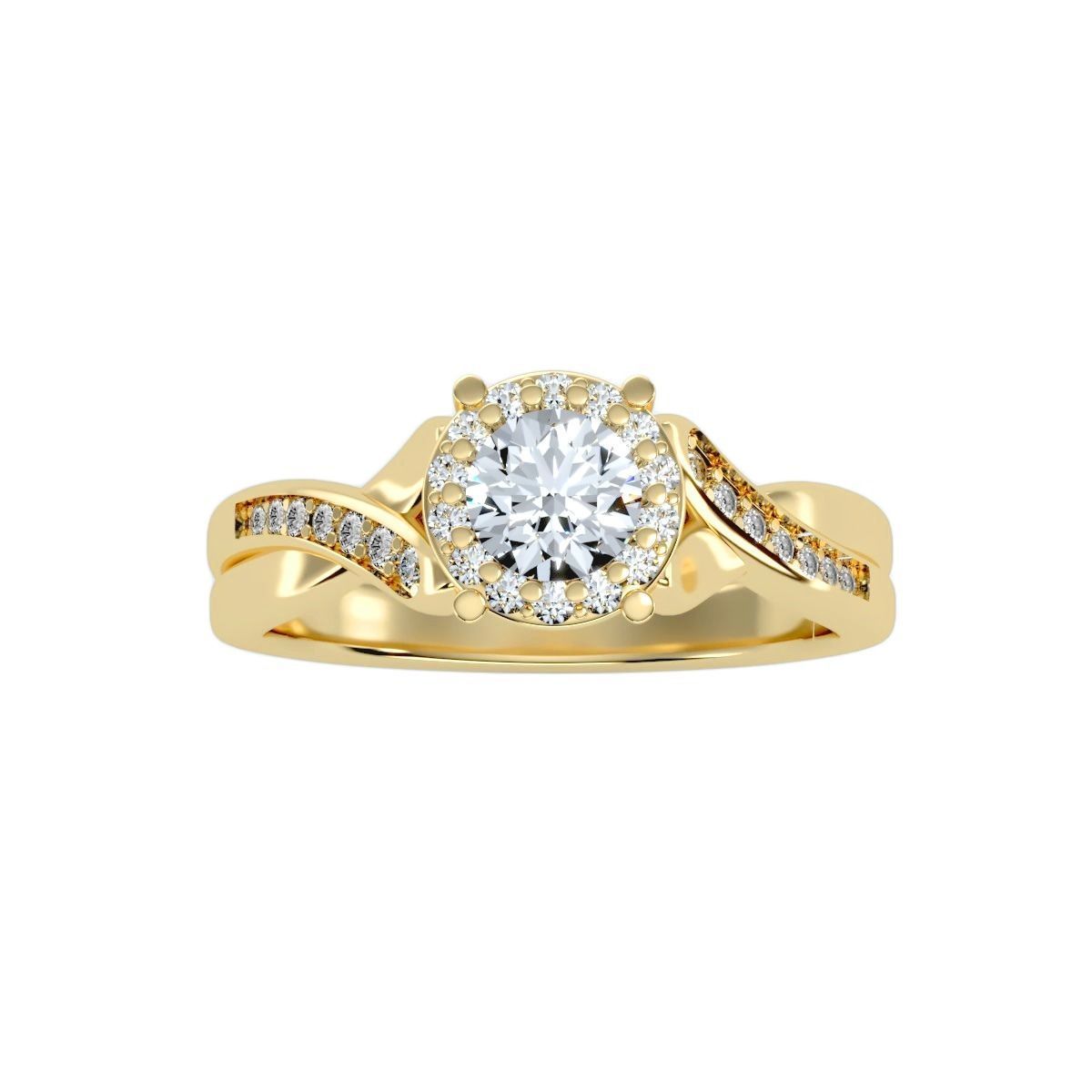 solitaire wedding engagement women ring 3dm render detail 3D print model_11