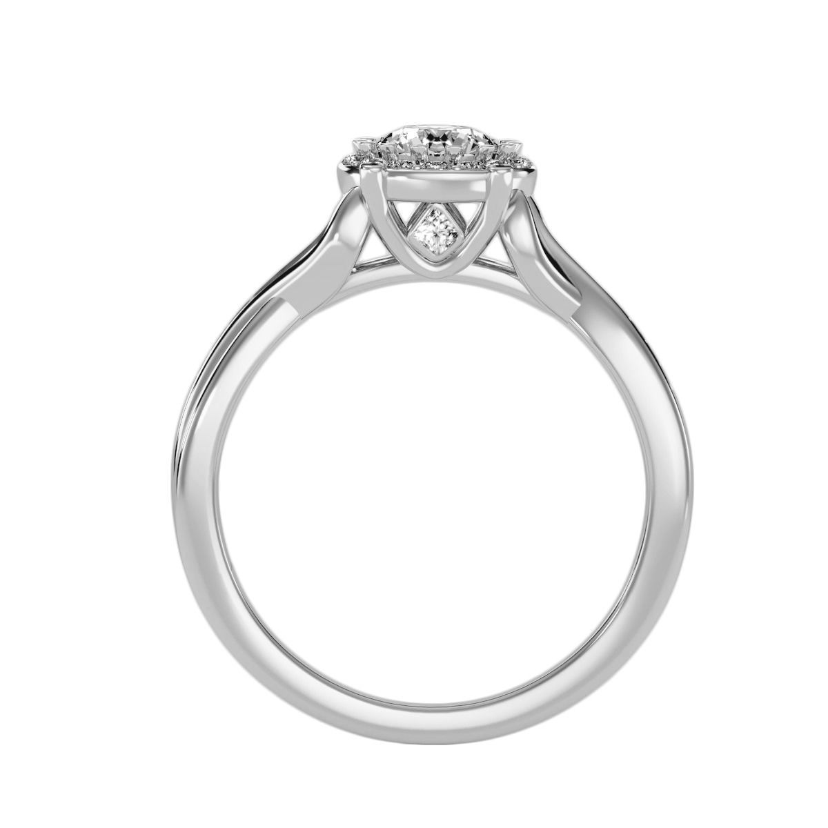 solitaire wedding engagement women ring 3dm render detail 3D print model_4