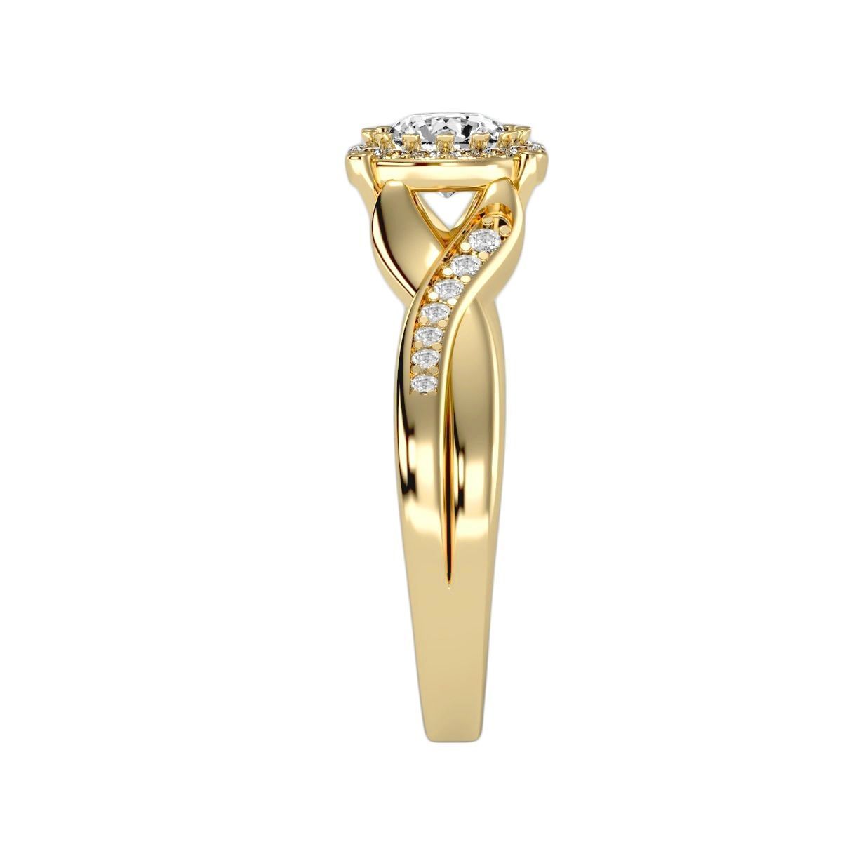 solitaire wedding engagement women ring 3dm render detail 3D print model_10