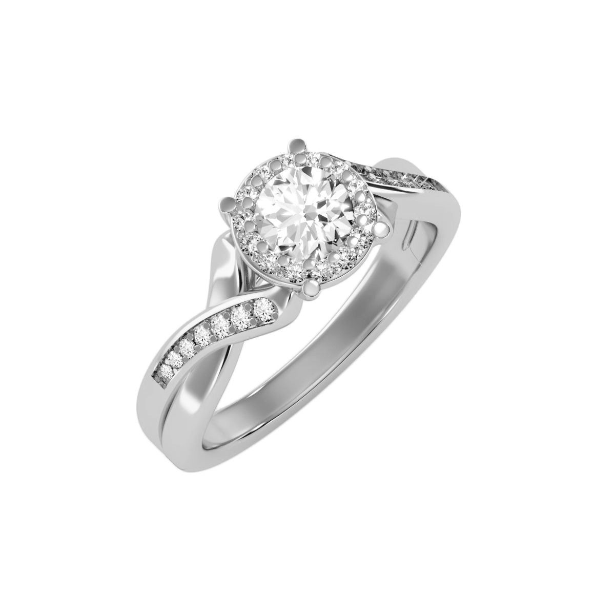 solitaire wedding engagement women ring 3dm render detail 3D print model_5
