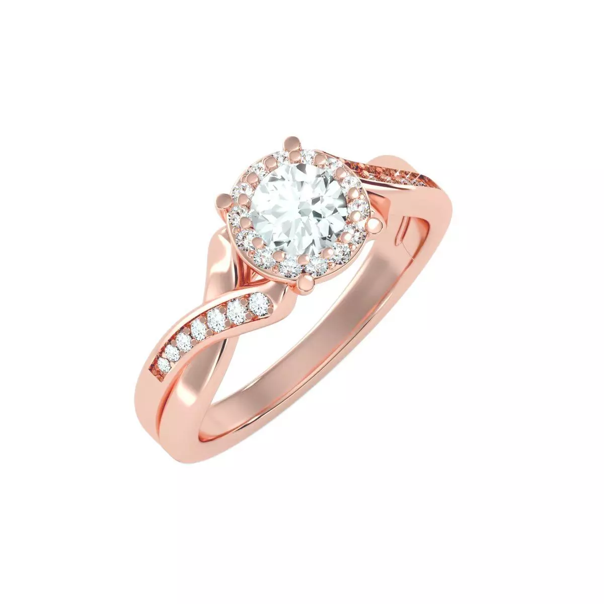 solitaire wedding engagement women ring 3dm render detail 3D print model_0