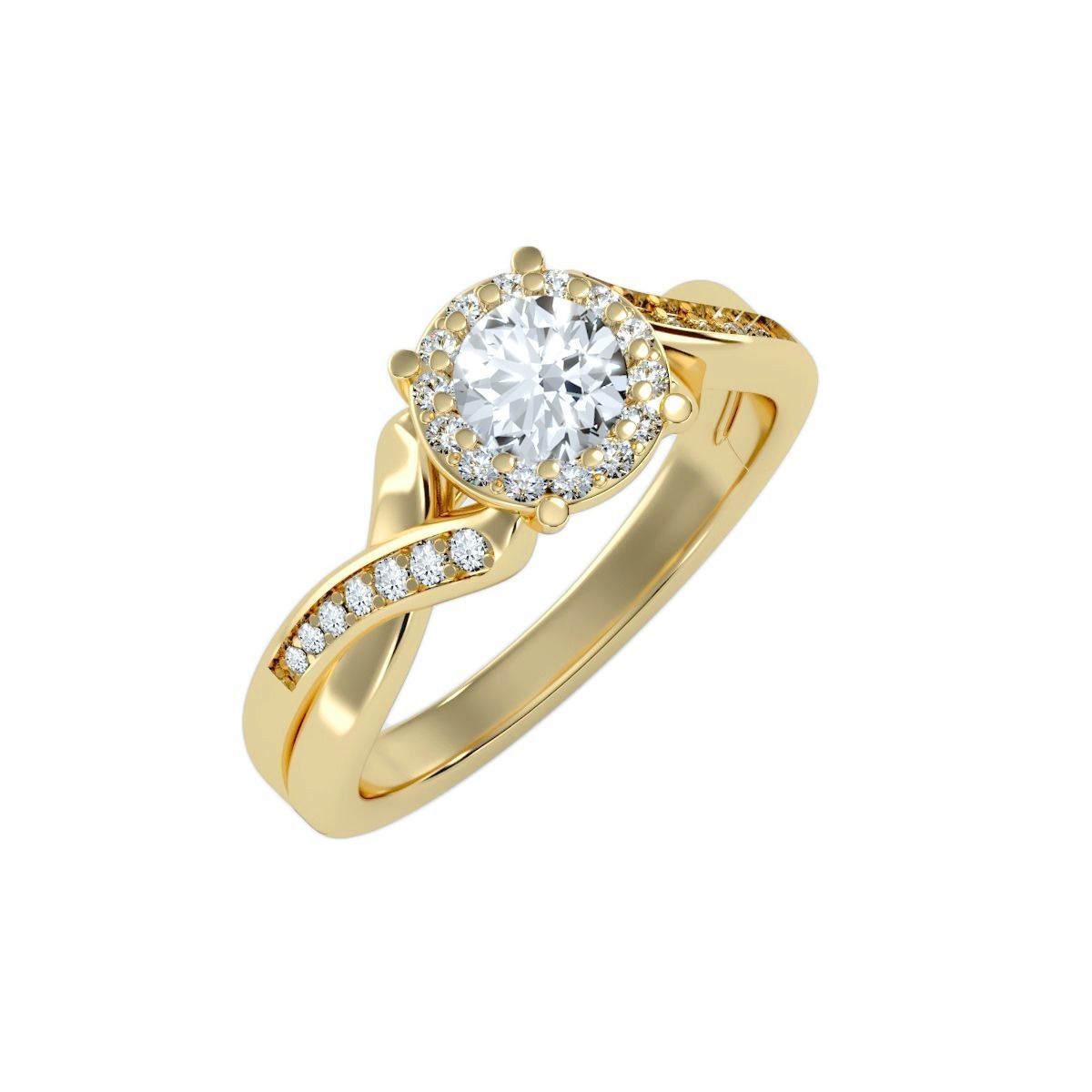 solitaire wedding engagement women ring 3dm render detail 3D print model_9