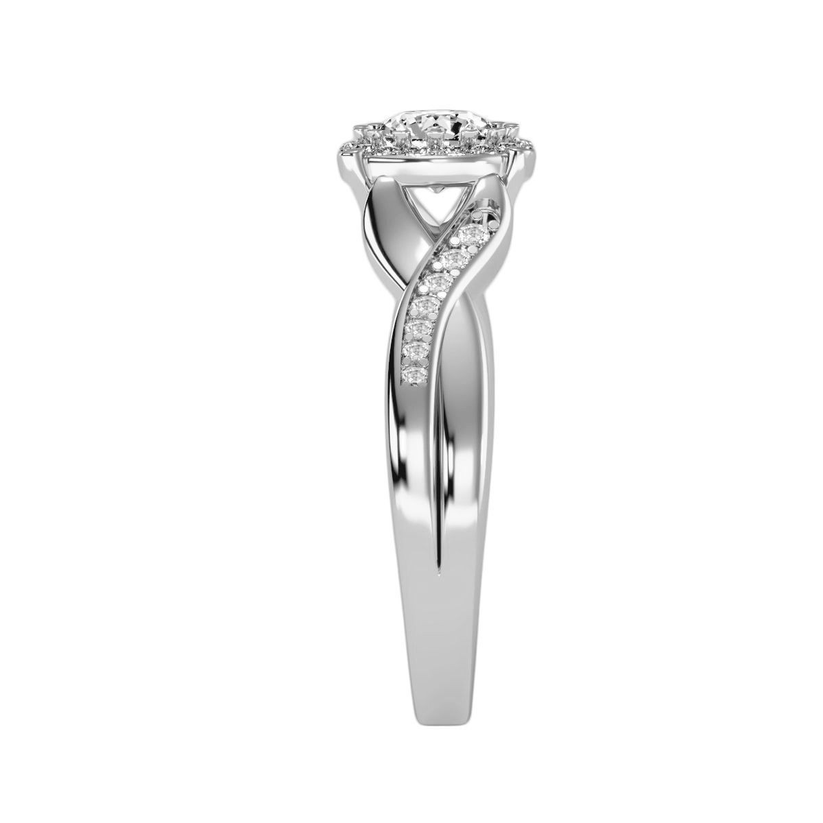 solitaire wedding engagement women ring 3dm render detail 3D print model_6
