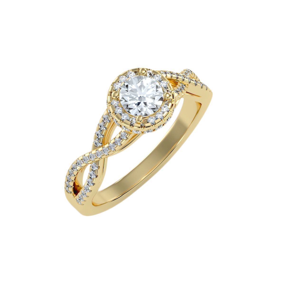 solitaire wedding engagement women ring 3dm render detail 3D print model_9